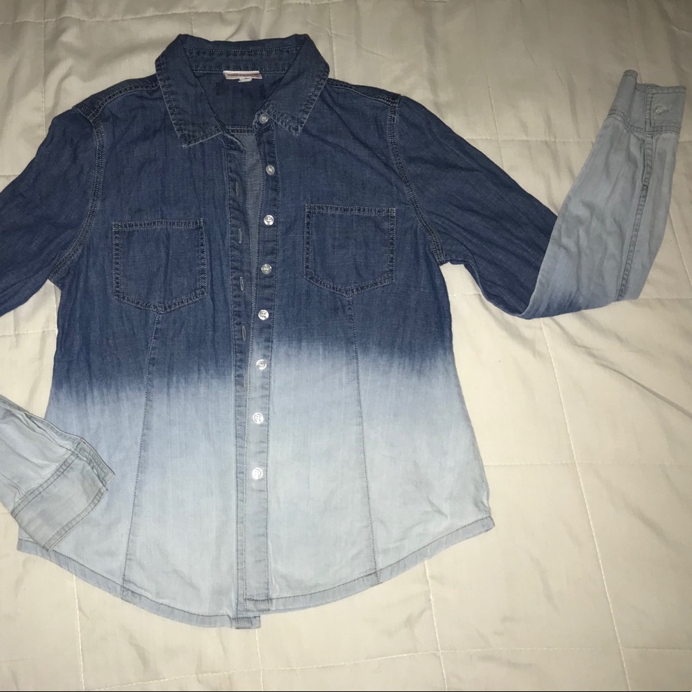 Ombré Denim Button Up